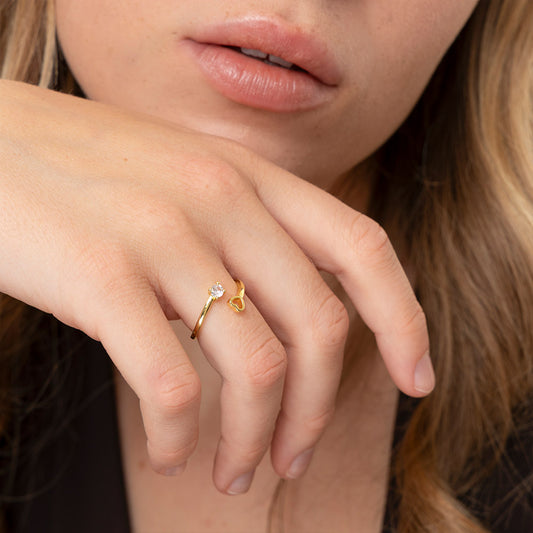 Prsten FEDINA APERTA P.LUCE/CUORE