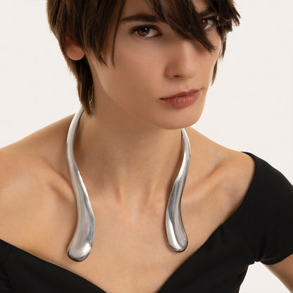 Ogrlica COLLIER RIGIDE 2 GRANDES GOUTTES