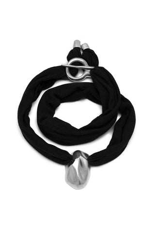 Ogrlica COLLIER ELEMENT SCULPTE NOIRE