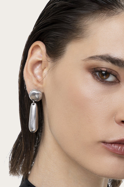 Naušnice BOUCLES RONDE ET BARRETTE