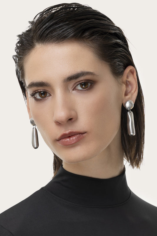 Naušnice BOUCLES RONDE ET BARRETTE