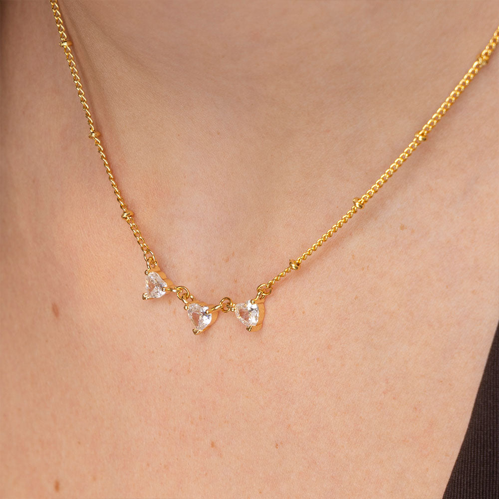 Ogrlica GIROCOLLO 3 PUNTI LUCE CUORE