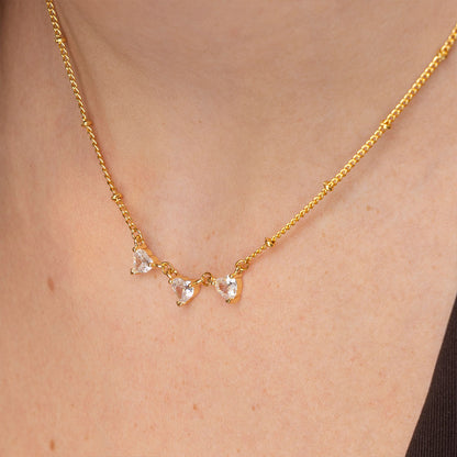 Ogrlica GIROCOLLO 3 PUNTI LUCE CUORE