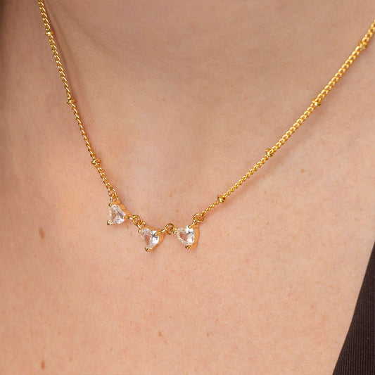 Ogrlica GIROCOLLO 3 PUNTI LUCE CUORE